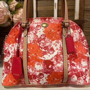 SALE! Coach Peyton Floral Cora Domed Shoulder Bag Satchel NWOT